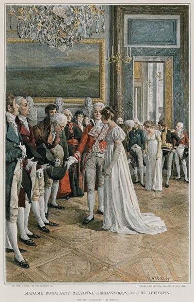 Madame Bonaparte empfängt Botschafter in den Tuilerien von Felicien baron de Myrbach Rheinfeld